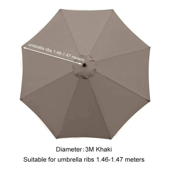 Planet Gates 3m Red for 8 Ribs / CHINA Parasol Replacement Cloth Outdoor Garden Banana Umbrella Cover Waterproof Sunshade Canopy For 6 Ribs/8 Ribs Parasol