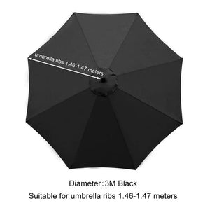 Planet Gates 3m Red for 8 Ribs / CHINA Parasol Replacement Cloth Outdoor Garden Banana Umbrella Cover Waterproof Sunshade Canopy For 6 Ribs/8 Ribs Parasol