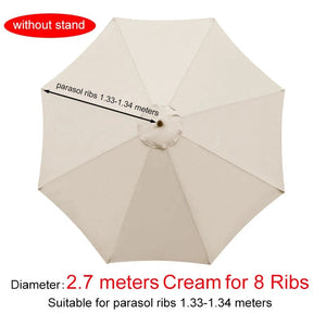 Planet Gates 3m Red for 8 Ribs / CHINA Parasol Replacement Cloth Outdoor Garden Banana Umbrella Cover Waterproof Sunshade Canopy For 6 Ribs/8 Ribs Parasol