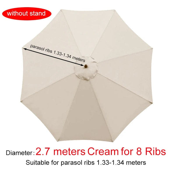 Planet Gates 3m Red for 8 Ribs / CHINA Parasol Replacement Cloth Outdoor Garden Banana Umbrella Cover Waterproof Sunshade Canopy For 6 Ribs/8 Ribs Parasol