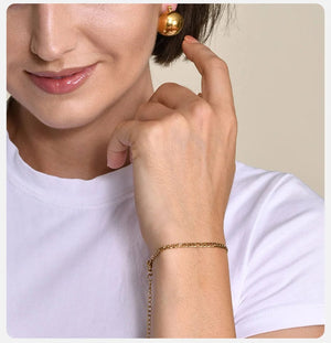 Planet Gates 3MM Silver Color Vnox 3/5mm Width Figaro Chain Bracelets for Women Men, Anti Allergy Stainless Steel Link Chain Wristband, Length Adjustable