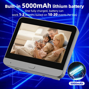 Planet Gates 3MP Tuya Smart Life APP Home Battery WiFi Video Digital Door Peephole Viewer PIR IR Door Bell Magic Eye Camera Alexa Google