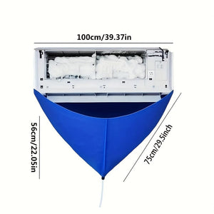 Planet Gates 3pcs (1bag+1clip+Long Pipe） Household Air Conditioning Cleaning Bags with Dust Hoods Water Bags General Cleaning Tools Suitable for Wall-Mounted Equipment