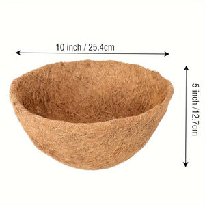 Planet Gates 3PCS 25.4cm 3pcs, Natural Coco Liners: 3pcs/6pcs Hanging Basket Replacement,25.4/30.48/35.56 Cm Coconut Lined Circular Coconut Hanging Basket Lined Plantation 100% Natural Coconut Lined Flower And Vegetable Coconut Basket