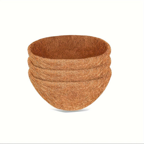 Planet Gates 3PCS 25.4cm 3pcs, Natural Coco Liners: 3pcs/6pcs Hanging Basket Replacement,25.4/30.48/35.56 Cm Coconut Lined Circular Coconut Hanging Basket Lined Plantation 100% Natural Coconut Lined Flower And Vegetable Coconut Basket