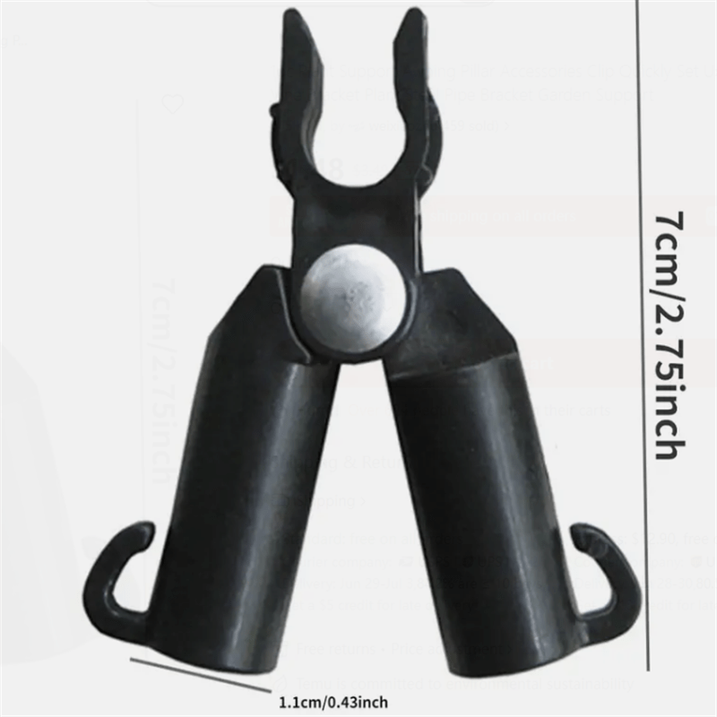 Planet Gates 3pcs 3pcs Plant Support Awning Pillar Accessories Clip Quickly Set Up Climbing Vine Bracket Plant Steel Pipe Bracket Garden Support