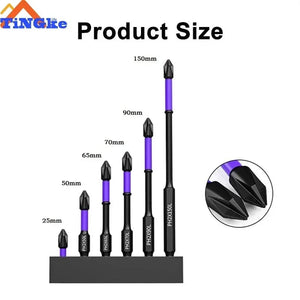 Planet Gates 3PCS 65 70 90mm Anti-shock Strong Magnetic Screwdriver Bits D1 High Hardness Batch Head Non-slip Impact Driver Bit Sets for Power Drilling Tools