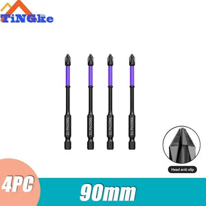 Planet Gates 3PCS 65 70 90mm Anti-shock Strong Magnetic Screwdriver Bits D1 High Hardness Batch Head Non-slip Impact Driver Bit Sets for Power Drilling Tools