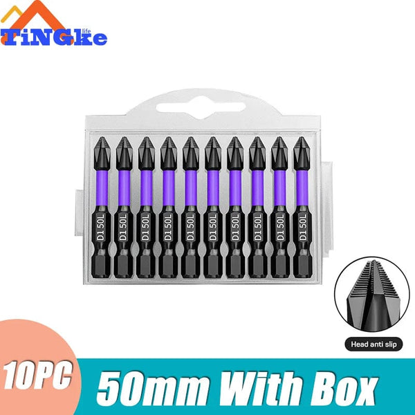 Planet Gates 3PCS 65 70 90mm Anti-shock Strong Magnetic Screwdriver Bits D1 High Hardness Batch Head Non-slip Impact Driver Bit Sets for Power Drilling Tools