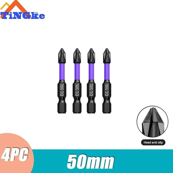 Planet Gates 3PCS 65 70 90mm Anti-shock Strong Magnetic Screwdriver Bits D1 High Hardness Batch Head Non-slip Impact Driver Bit Sets for Power Drilling Tools