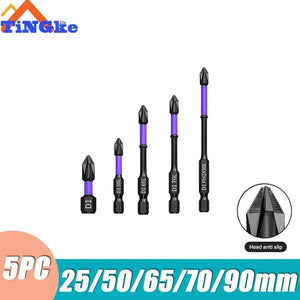 Planet Gates 3PCS 65 70 90mm Anti-shock Strong Magnetic Screwdriver Bits D1 High Hardness Batch Head Non-slip Impact Driver Bit Sets for Power Drilling Tools