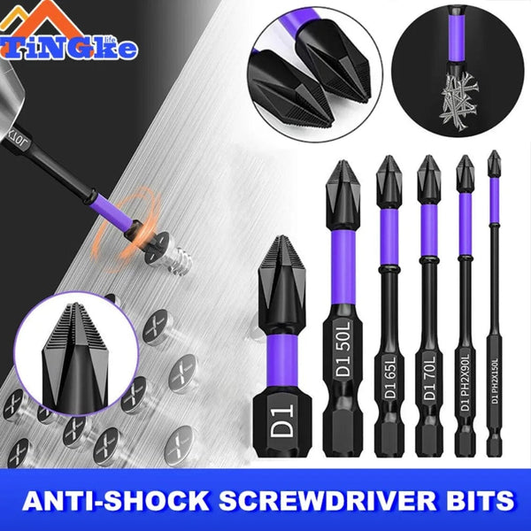 Planet Gates 3PCS 65 70 90mm Anti-shock Strong Magnetic Screwdriver Bits D1 High Hardness Batch Head Non-slip Impact Driver Bit Sets for Power Drilling Tools