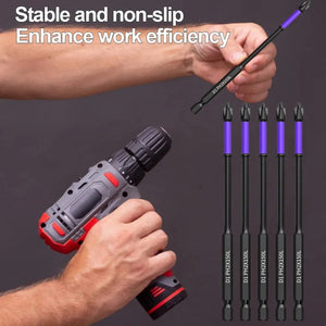 Planet Gates 3PCS 65 70 90mm Anti-shock Strong Magnetic Screwdriver Bits D1 High Hardness Batch Head Non-slip Impact Driver Bit Sets for Power Drilling Tools