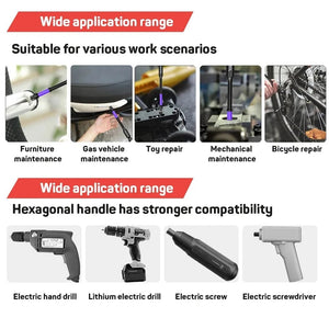 Planet Gates 3PCS 65 70 90mm Anti-shock Strong Magnetic Screwdriver Bits D1 High Hardness Batch Head Non-slip Impact Driver Bit Sets for Power Drilling Tools