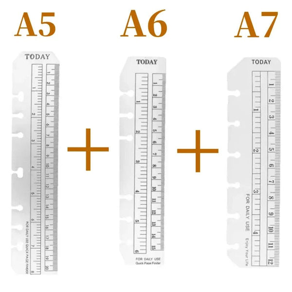 Planet Gates 3pcs A5 A6 A7 6 Hole A5 A6 A7 Bookmark Straight Ruler Children Math Drafting Drawing Ruler Clear Flexible Dividing Ruler