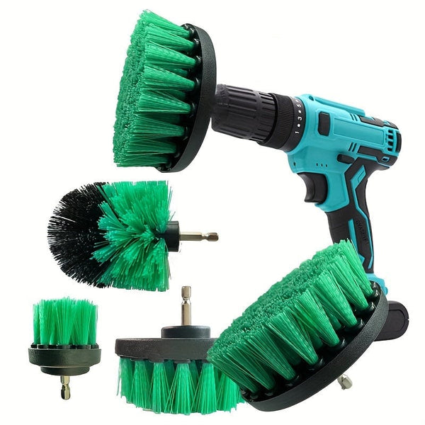 Planet Gates 3pcs Electric Drill-Brush Kit Power Scrubber Brush For Carpet Bathroom Surface Tub Furniture Shower Tile Tires Cleaning Tool