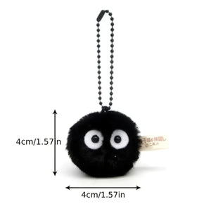Planet Gates 3pcs key chain / 4 cm 3pcs Plush Small Briquette Pendant Accessory Keyrings fit Bag Charms Purse Accessory for Miyazaki Hayao Comic Fans