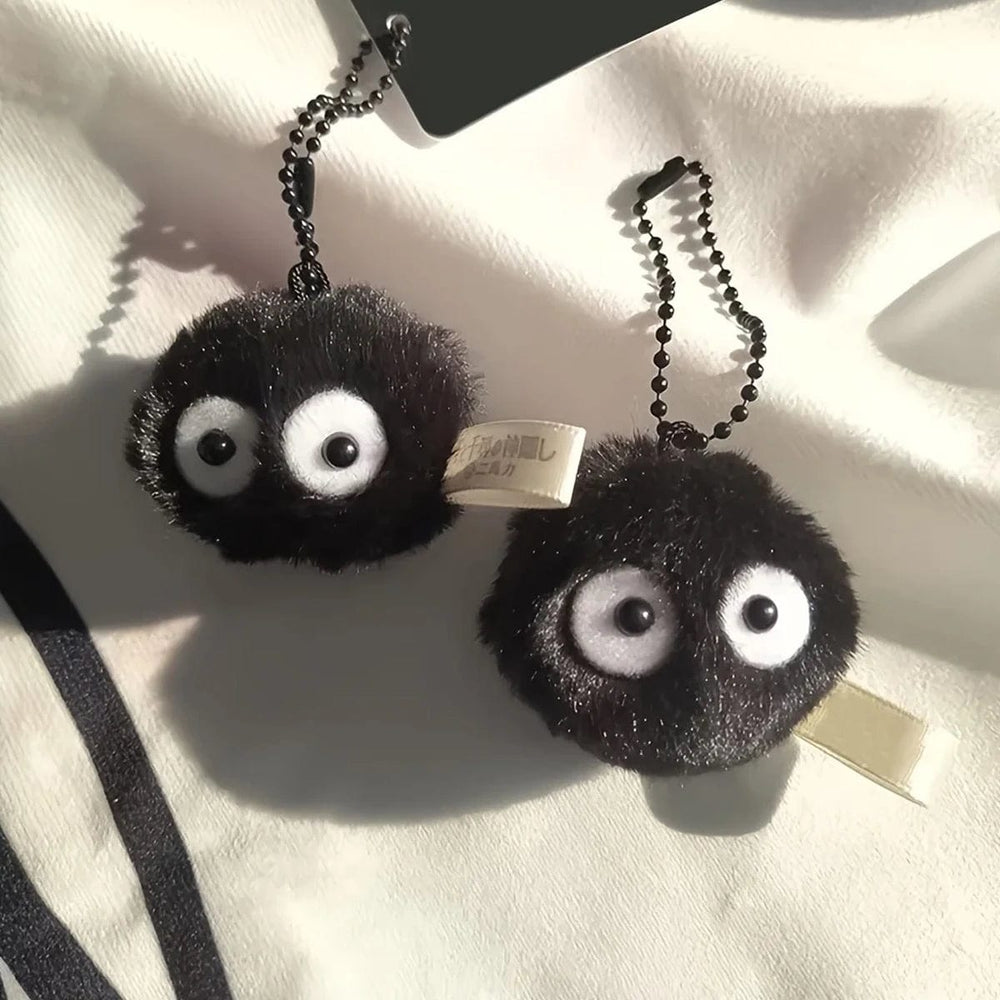Planet Gates 3pcs key chain / 4 cm 3pcs Plush Small Briquette Pendant Accessory Keyrings fit Bag Charms Purse Accessory for Miyazaki Hayao Comic Fans