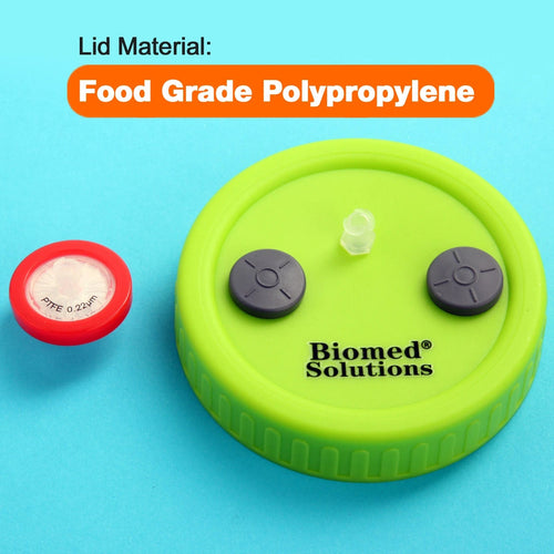 Planet Gates 3pcs Liquid Culture Lids - Autoclavable WIDE Mouth Jar Lids with Heavy Duty  Injection Port for Mushroom Cultivation