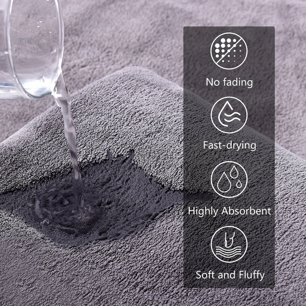 Planet Gates 3pcs Microfiber Bath Towel Set, Lightweight Quick Drying Bath Towels, Super Absorbent & Breathable, High Quality Coral Velvet Bath Towel Sets, Ultra Soft Towel Set For Bathroom, Fitness, Travel, Yoga