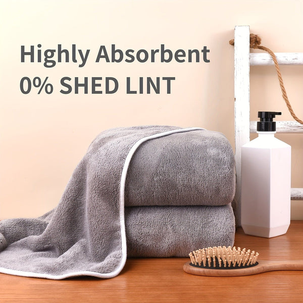 Planet Gates 3pcs Microfiber Bath Towel Set, Lightweight Quick Drying Bath Towels, Super Absorbent & Breathable, High Quality Coral Velvet Bath Towel Sets, Ultra Soft Towel Set For Bathroom, Fitness, Travel, Yoga