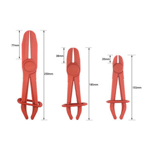 Planet Gates 3pcs Nylon Hose Clamp Tool Set Brake Fuel Water Line Clamp Plier Hands Free Tool Car Repair Tools Hose Pliers
