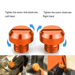 Planet Gates 3pcs Orange Motorcycle M10*1.25 CNC Mirrors Hole Plug Screws Cover Caps Thread Adapter Bolts For KTM DUKE RC 125 390 200 250 690