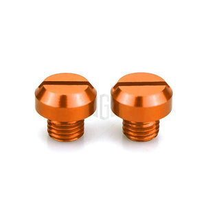 Planet Gates 3pcs Orange Motorcycle M10*1.25 CNC Mirrors Hole Plug Screws Cover Caps Thread Adapter Bolts For KTM DUKE RC 125 390 200 250 690