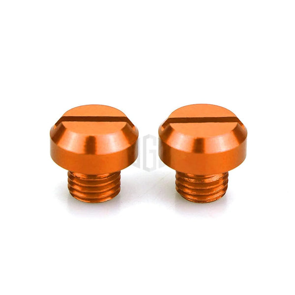 Planet Gates 3pcs Orange Motorcycle M10*1.25 CNC Mirrors Hole Plug Screws Cover Caps Thread Adapter Bolts For KTM DUKE RC 125 390 200 250 690