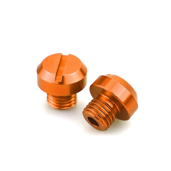 Planet Gates 3pcs Orange Motorcycle M10*1.25 CNC Mirrors Hole Plug Screws Cover Caps Thread Adapter Bolts For KTM DUKE RC 125 390 200 250 690