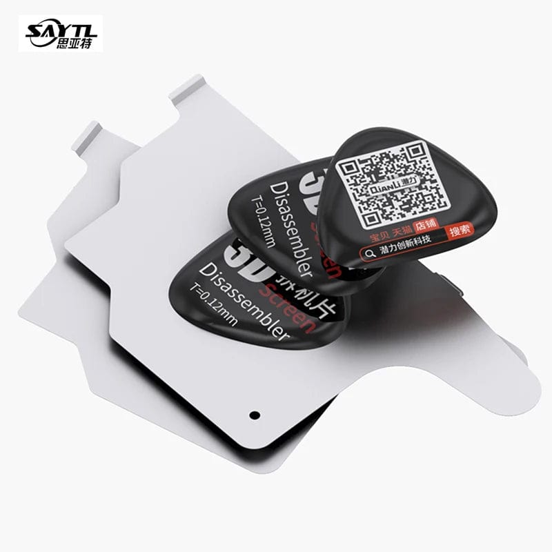 Planet Gates 3PCS QianLi Mobile Phone LCD Screen Spudger Opening Pry Card Ultra Thin Flexible Disassemble Steel Metal Phone Repair tools