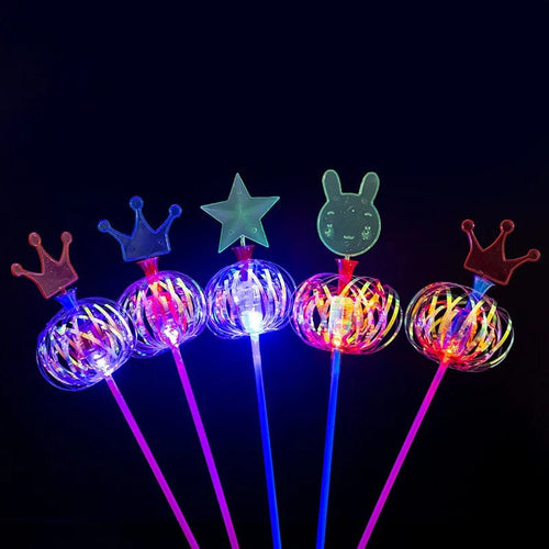 Planet Gates 3pcs random color 3/5Pcs Magic Twist Bubble Wand Rainbow Led Glowing Bubble Stick Colorful Bubble Wand Kids Luminous Toys Wedding Party Gifts