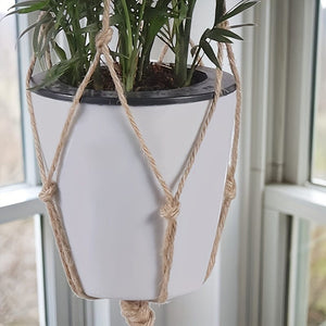 Planet Gates 3pcs/ Set, Gardening Woven Hanging Frame Flowerpot Net Pocket Hemp Rope Simple Indoor And Outdoor Hanging Basket Decoration