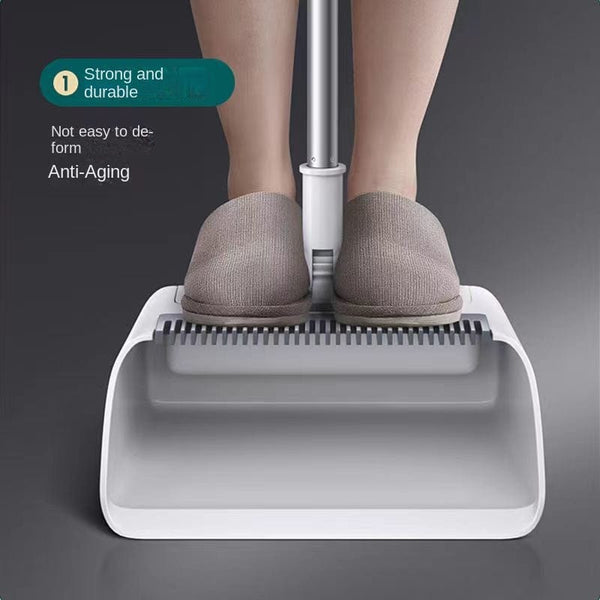 Planet Gates 3pcs/ Set, Household Broom, Floor Brush And Dustpan Set, Thickened Sweeping Broom, Scrub Brush And Dustpan With Long Handle, Non-stick Hair Floor Cleaning Tool, For Home Office School Dorm, Cleaning Supplies, Cleaning Gadgets