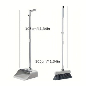 Planet Gates 3pcs/ Set, Household Broom, Floor Brush And Dustpan Set, Thickened Sweeping Broom, Scrub Brush And Dustpan With Long Handle, Non-stick Hair Floor Cleaning Tool, For Home Office School Dorm, Cleaning Supplies, Cleaning Gadgets