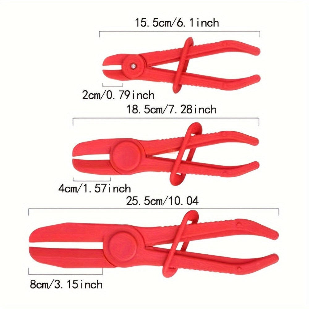 Planet Gates 3pcs/set Nylon Hose Clamp Tool Set, Brake Fuel Water Tools Hose Plier Pliers Tool Clamp Car Repair Free Line Hands O9H5