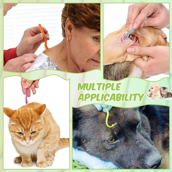 Planet Gates 3pcs/set Pet Tick Remover Hook Plastic Flea Pull Tweezer Removal Tick Gadget Cleaning Accessaries for Dogs Cats Human