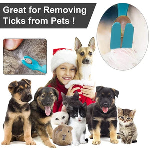 Planet Gates 3pcs/set Pet Tick Remover Hook Plastic Flea Pull Tweezer Removal Tick Gadget Cleaning Accessaries for Dogs Cats Human