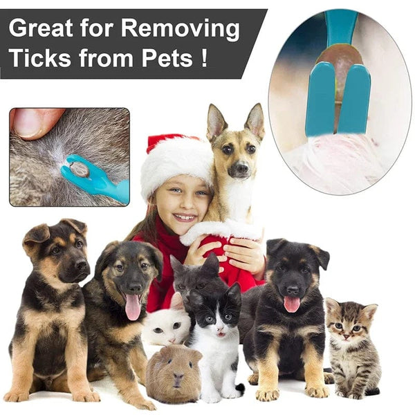 Planet Gates 3pcs/set Pet Tick Remover Hook Plastic Flea Pull Tweezer Removal Tick Gadget Cleaning Accessaries for Dogs Cats Human