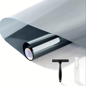 Planet Gates 3pcs/set Sunscreen Heat Insulation Window Film Window Glass Sticker Sunshine Room Sunshade Glass Film One-Way Perspective Privacy Film With Free Installation Tools, Premium PET Material