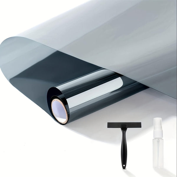 Planet Gates 3pcs/set Sunscreen Heat Insulation Window Film Window Glass Sticker Sunshine Room Sunshade Glass Film One-Way Perspective Privacy Film With Free Installation Tools, Premium PET Material