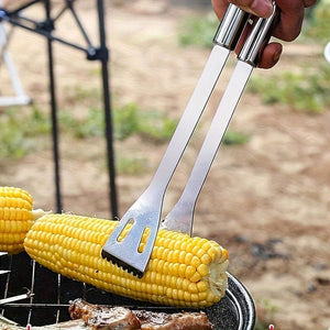 Planet Gates 3pcs Tube Handle Grill Set 1/3/5pcs, Barbecue Set, Grill Tools Set, Outdoor Barbecue Kit, Barbecue Grill Tool Set With Storage Bag, Barbecue Fork, Spatula, Tongs, BBQ Accessories For Outdoor Camping, Kitchen Supplices, Outdoor Supplies.