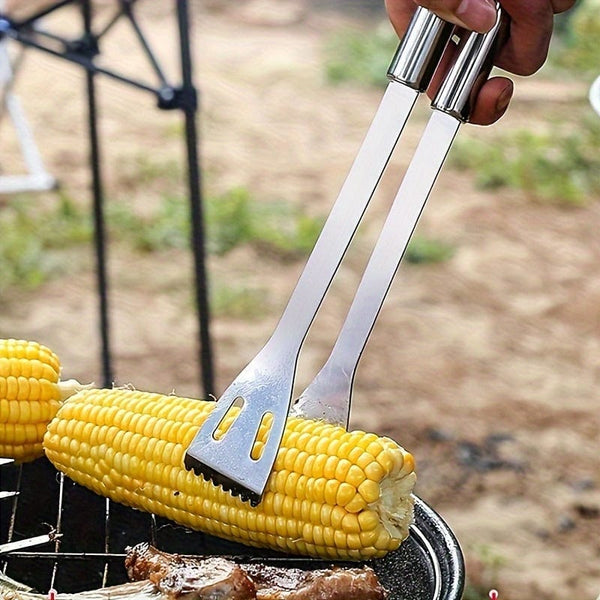 Planet Gates 3pcs Tube Handle Grill Set 1/3/5pcs, Barbecue Set, Grill Tools Set, Outdoor Barbecue Kit, Barbecue Grill Tool Set With Storage Bag, Barbecue Fork, Spatula, Tongs, BBQ Accessories For Outdoor Camping, Kitchen Supplices, Outdoor Supplies.