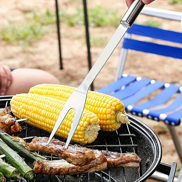 Planet Gates 3pcs Tube Handle Grill Set 1/3/5pcs, Barbecue Set, Grill Tools Set, Outdoor Barbecue Kit, Barbecue Grill Tool Set With Storage Bag, Barbecue Fork, Spatula, Tongs, BBQ Accessories For Outdoor Camping, Kitchen Supplices, Outdoor Supplies.