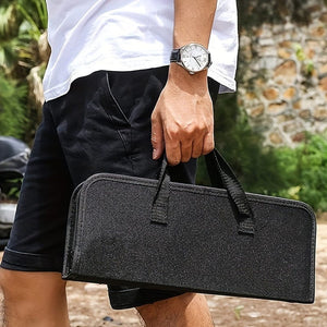 Planet Gates 3pcs Tube Handle Grill Set 1/3/5pcs, Barbecue Set, Grill Tools Set, Outdoor Barbecue Kit, Barbecue Grill Tool Set With Storage Bag, Barbecue Fork, Spatula, Tongs, BBQ Accessories For Outdoor Camping, Kitchen Supplices, Outdoor Supplies.