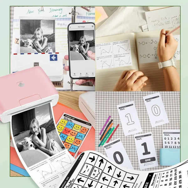 Planet Gates 3PK Phomemo Adhesive Transparent Thermal Paper Clear Adhesive Thermal Sticker Paper for M04S/M04AS Bluetooth Printer 110mmx3.5m