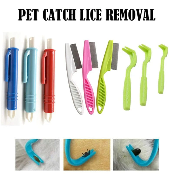 Planet Gates 3Sets Flea Remover Hook Tick Remover Tweezer Tick Pull Pet Cat Dog Tick Clamp Accessaries Pet Mite Flea Extractor Dog Accessarie