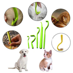 Planet Gates 3Sets Flea Remover Hook Tick Remover Tweezer Tick Pull Pet Cat Dog Tick Clamp Accessaries Pet Mite Flea Extractor Dog Accessarie