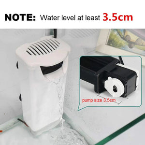 Planet Gates 3W 200L/H Waterfall Aquarium Filter Pump Turtle Fish Tank Low Water Level Filter Oxygen Pump Fish Turtle Reptile Supply 220-240V