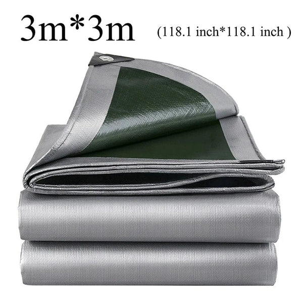 Planet Gates 3x3m Tarp 2m*2 2*3 3*3 3×4m Waterproof Green Silver Rain Cover Uv Block Tarpaulin Awning Canopy Cover awningSummer Backyard Garden